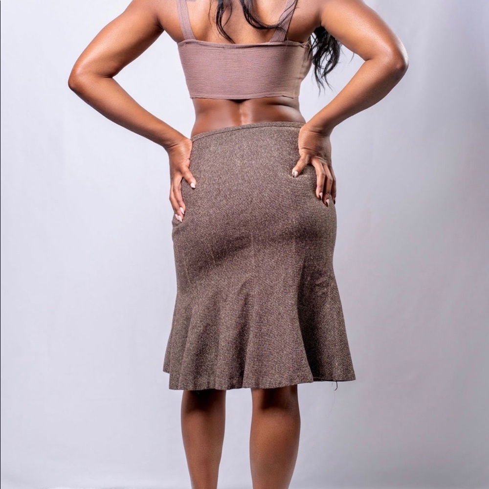 Knee length A-line waffle skirt Knee length A-line waffle skirt